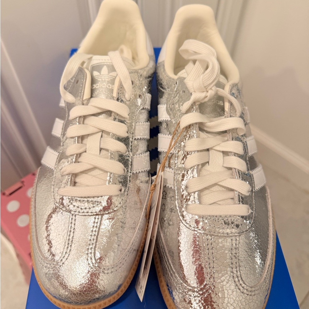 Adidas Samba OG Metallic Silver Sneakers
